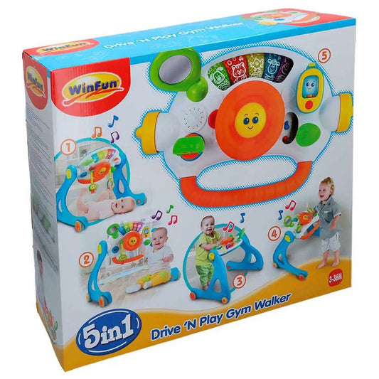 WinFun 5-in-1 Driver Playgym Walker – Multifunctional Activity Center for Babies (Model 846)